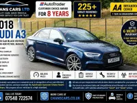 Used Audi A3 Black Edition 150 HP (110 kW) 2018 Blue Sedan