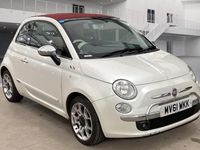 Used Fiat 500 Lounge 85 HP (62 kW) 2011 White Cabriolet