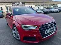 Used Audi A3 S-Line 150 HP (110 kW) 2018 Red Sedan