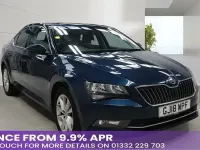 Used Skoda Superb SE Technology 150 HP (110 kW) 2018 Blue Hatchback