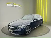 Second-hand Mercedes C220 AMG line 194 CP (142 kW) 2020 Albastru Break