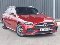 Used Mercedes C300e AMG Line Premium Plus 313 HP (230 kW) 2022 Red Estate