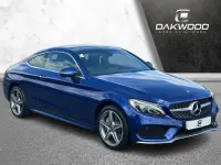 Second-hand Mercedes C250 AMG Line Premium 204 CP (150 kW) 2018 Albastru Coupe