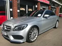 Used Mercedes C200 AMG Line Premium 184 HP (135 kW) 2016 Silver Sedan
