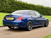 Used Mercedes C300 AMG line 245 HP (180 kW) 2020 Blue Sedan