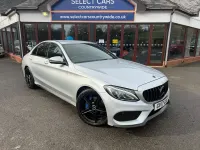 Begagnad Mercedes C220 AMG line 170 HK (125 kW) 2017 Silver Sedan