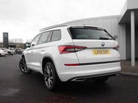 Used Skoda Kodiaq SportLine 190 HP (139 kW) 2019 Moon white metallic SUV