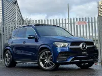Begagnad Mercedes GLE400 AMG line 2019 Blå Kombi