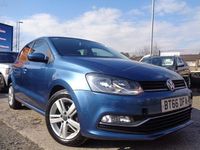 Used VW Polo Match 75 HP (55 kW) 2016 Blue Hatchback