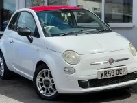 Used Fiat 500 Pop 69 HP (50 kW) 2009 White Cabriolet