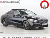 Used Mercedes CLA220 AMG line 177 HP (130 kW) 2018 Black Coupe