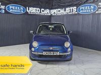 Used Fiat 500 Lounge 69 HP (50 kW) 2009 Blue Cabriolet
