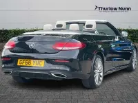 Used Mercedes C200 AMG line 184 HP (135 kW) 2016 Black Cabriolet