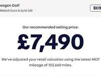 Used VW Golf VII Match 115 HP (84 kW) 2019 White Estate