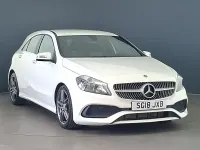 Used Mercedes A160 AMG line 102 HP (75 kW) 2018 White Hatchback