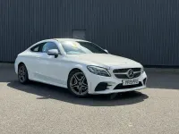 Used Mercedes C220 AMG line 2019 White Coupe