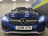 Used Mercedes C220 AMG Line Premium Plus 170 HP (125 kW) 2018 Blue Coupe
