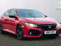Begagnad Honda Civic SR 129 HK (94 kW) 2017 Röd Halvkombi