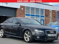 Used Audi A4 S-Line 143 HP (105 kW) 2009 Black Sedan