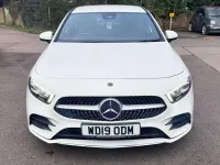 Used Mercedes A180 AMG line 136 HP (100 kW) 2019 White Hatchback
