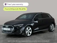 Used Audi A3 S-Line 150 HP (110 kW) 2023 Black Sedan