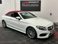 Used Mercedes C220 AMG line 170 HP (125 kW) 2017 White Cabriolet