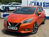 Used Nissan Micra Tekna 90 HP (66 kW) 2017 Orange Hatchback