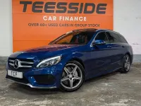 Usado Mercedes C220 AMG Line Premium 2016 Azul Carrinha