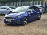 Used Peugeot 308 GT-line 2019 Blue Hatchback