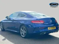 Used Mercedes C220 AMG line 170 HP (125 kW) 2017 Blue Coupe