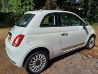 Used Fiat 500 Lounge 95 HP (69 kW) 2016 White Hatchback