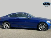 Used Mercedes C220 AMG line 170 HP (125 kW) 2017 Blue Coupe