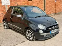 Used Fiat 500 69 HP (50 kW) 2009 Black Cabriolet