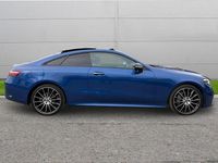 Used Mercedes E220 AMG line 191 HP (140 kW) 2022 Blue Coupe