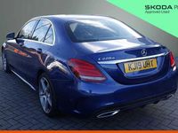 Used Mercedes C220 AMG line 168 HP (123 kW) 2019 Blue Sedan