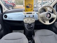 Used Fiat 500 Lounge 69 HP (50 kW) 2009 Blue Cabriolet