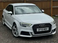 Used Audi A3 S-Line 150 HP (110 kW) 2019 White Sedan