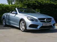 Used Mercedes E220 AMG line 177 HP (130 kW) 2015 Silver Cabriolet