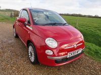 Used Fiat 500 Lounge 69 HP (50 kW) 2009 Red Hatchback