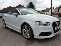 Used Audi A3 Cabriolet S-Line 150 HP (110 kW) 2015 White Cabriolet
