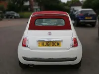 Used Fiat 500 Lounge 69 HP (50 kW) 2011 White Cabriolet