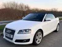 Begagnad Audi A3 Cabriolet Sport 105 HK (77 kW) 2010 Vit Cab