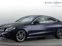 Usado Mercedes C200 AMG line 195 CV (143 kW) 2021 Azul Coupe