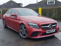 Used Mercedes C300 AMG line 245 HP (180 kW) 2019 Red Sedan