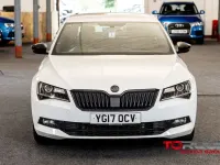 Used Skoda Superb SportLine 190 HP (139 kW) 2017 White Hatchback