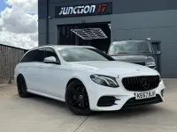 Used Mercedes E220 AMG line 2018 White Estate