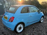 Used Fiat 500 69 HP (50 kW) 2018 Blue Cabriolet