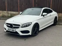 Begagnad Mercedes C220 AMG Line Premium 2017 Vit Sportkupé