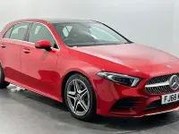 Used Mercedes A250 AMG Line Premium Plus 224 HP (164 kW) 2018 Red Hatchback