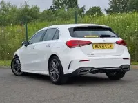 Used Mercedes A250 AMG line 224 HP (164 kW) 2018 White Hatchback